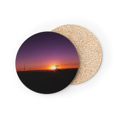 Purple Sunset Coasters Round 3.7" x 3.7" 1pc