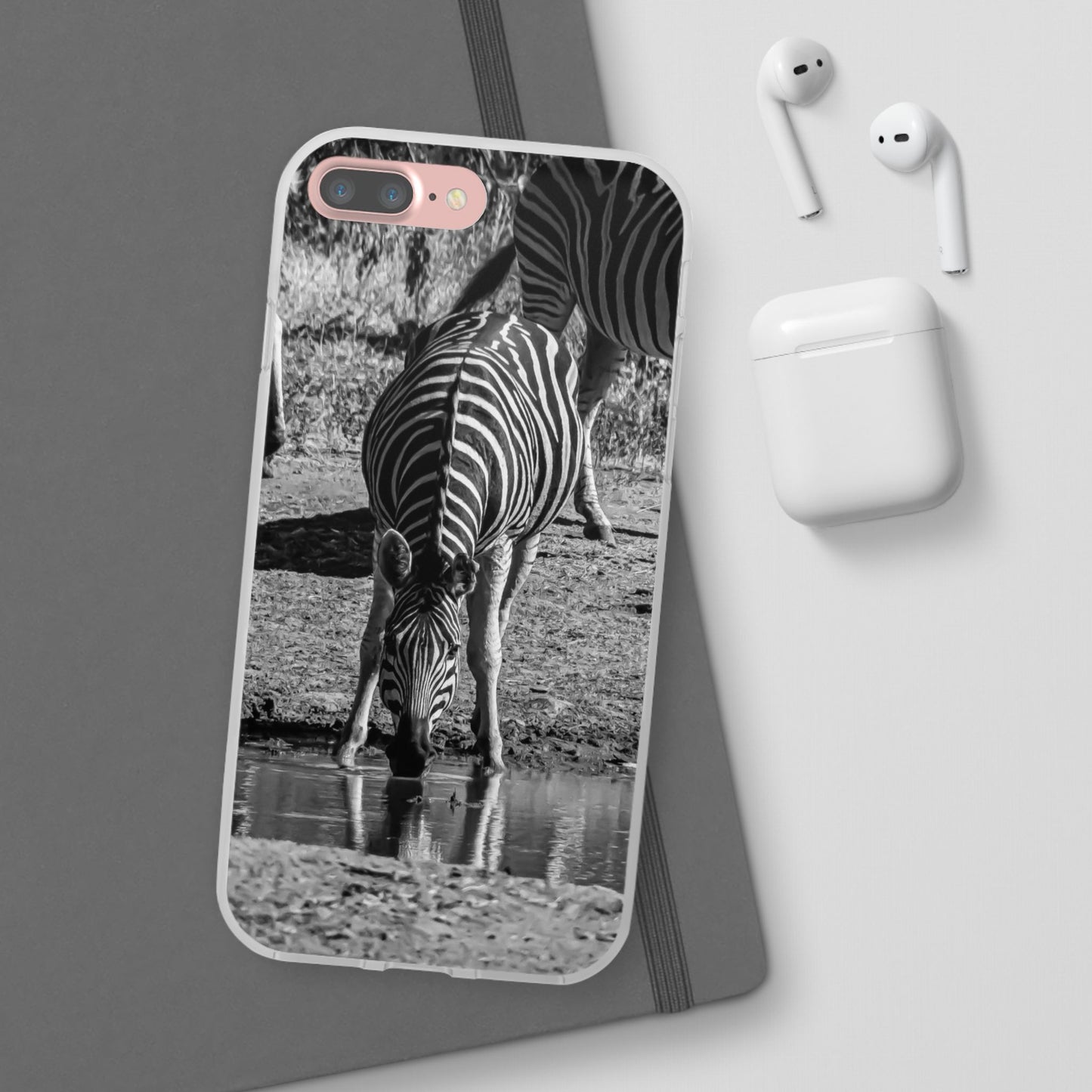 Flexible Zebra Phone Case B&W