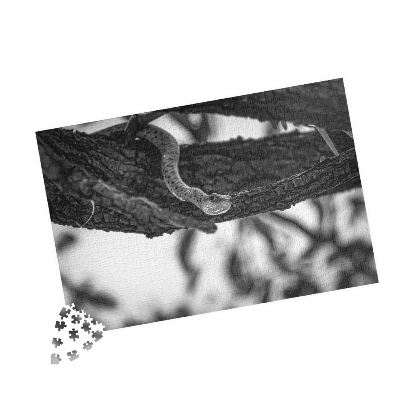 Spotted Bush Snake Puzzle B&W 1014 pcs (Horizontal)