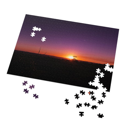 Purple Sunset Jigsaw Puzzle with Tin