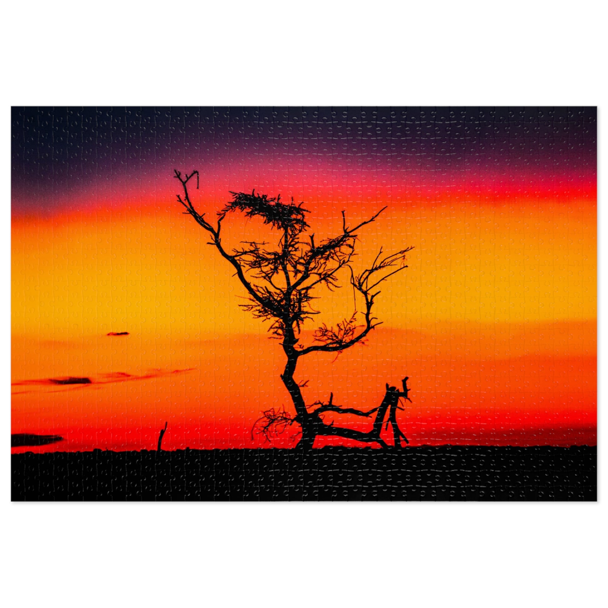 Kalahari Sunset Jigsaw Puzzle with Tin