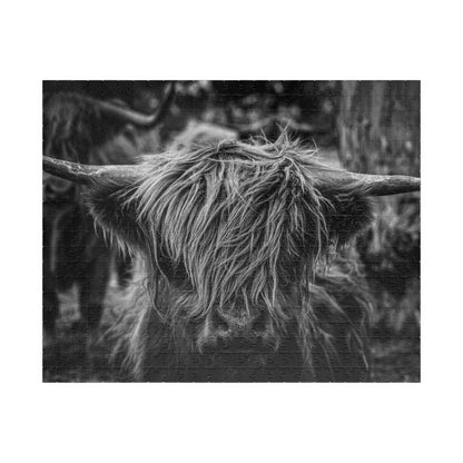 Scottish Highland Cattle Puzzle B&W