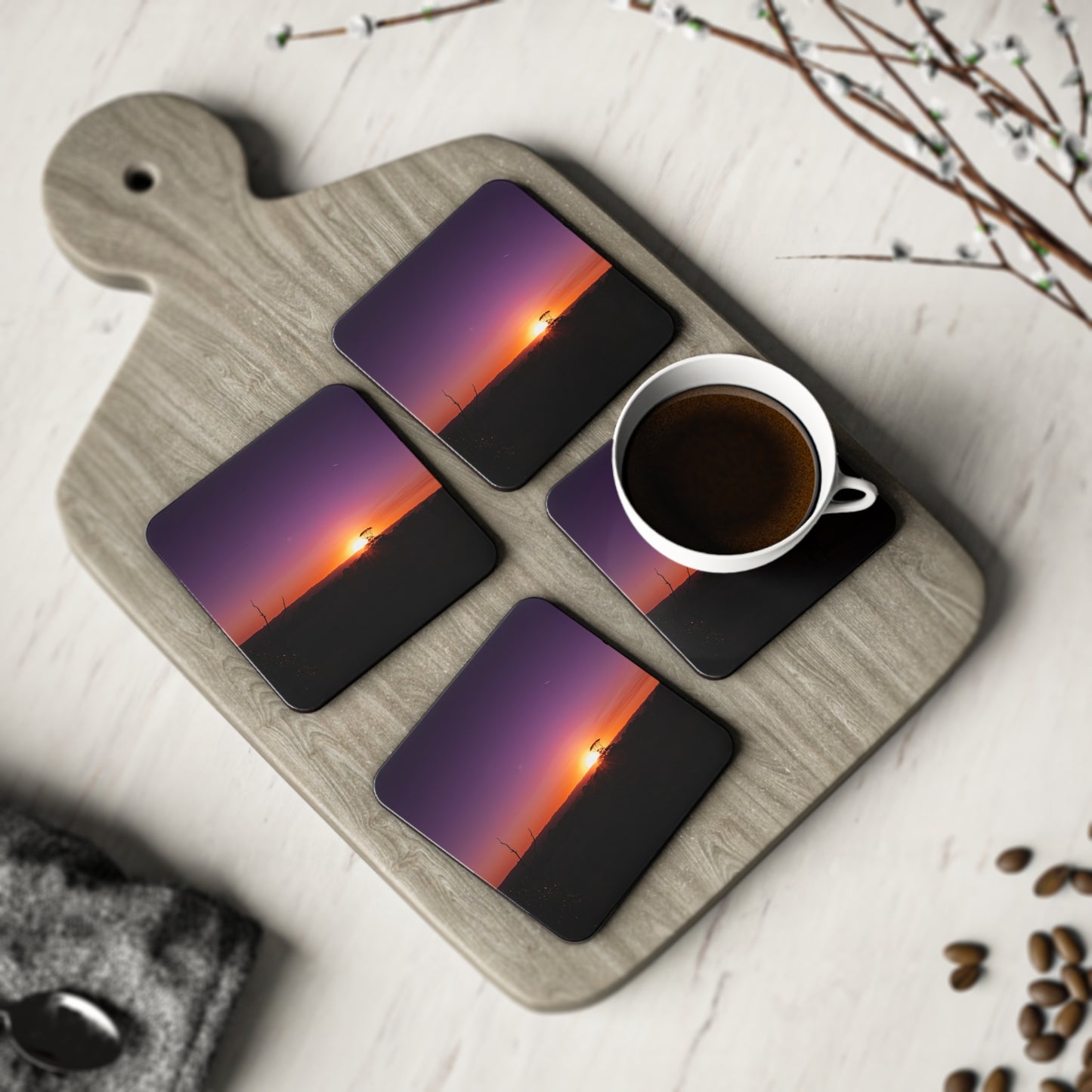 Purple Sunset Coasters