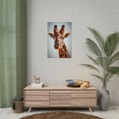 Portrait of Giraffe Poster