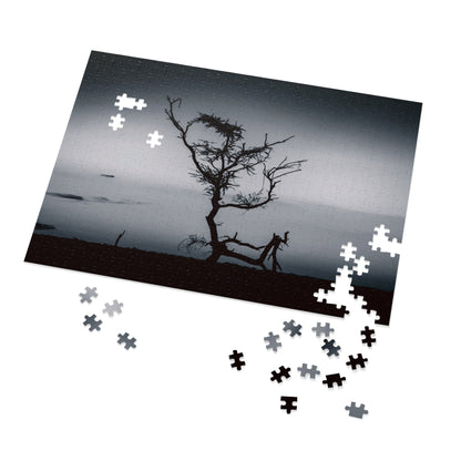 Kalahari Sunset Jigsaw Puzzle with Tin B&W