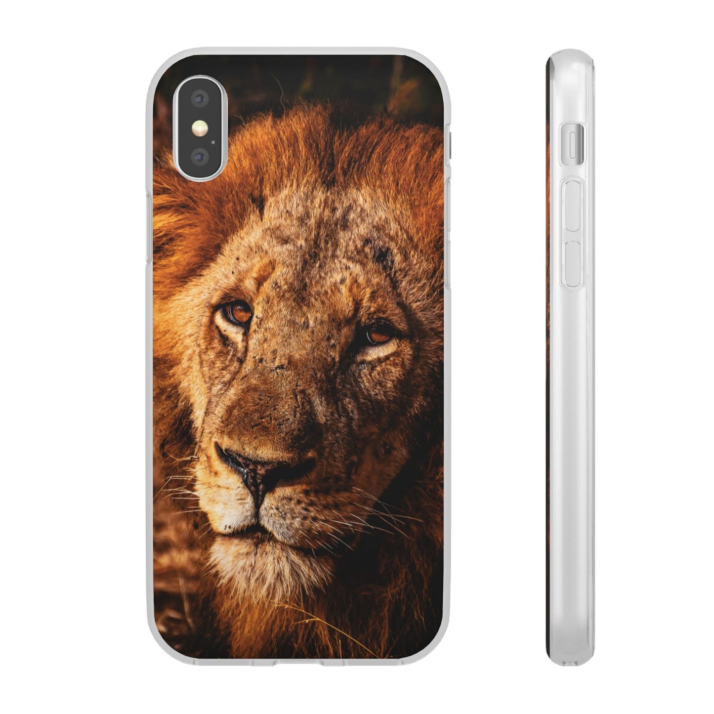 Flexible Lion Phone Cases iPhone X with gift packaging