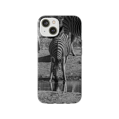 Flexible Zebra Phone Case B&W iPhone 14