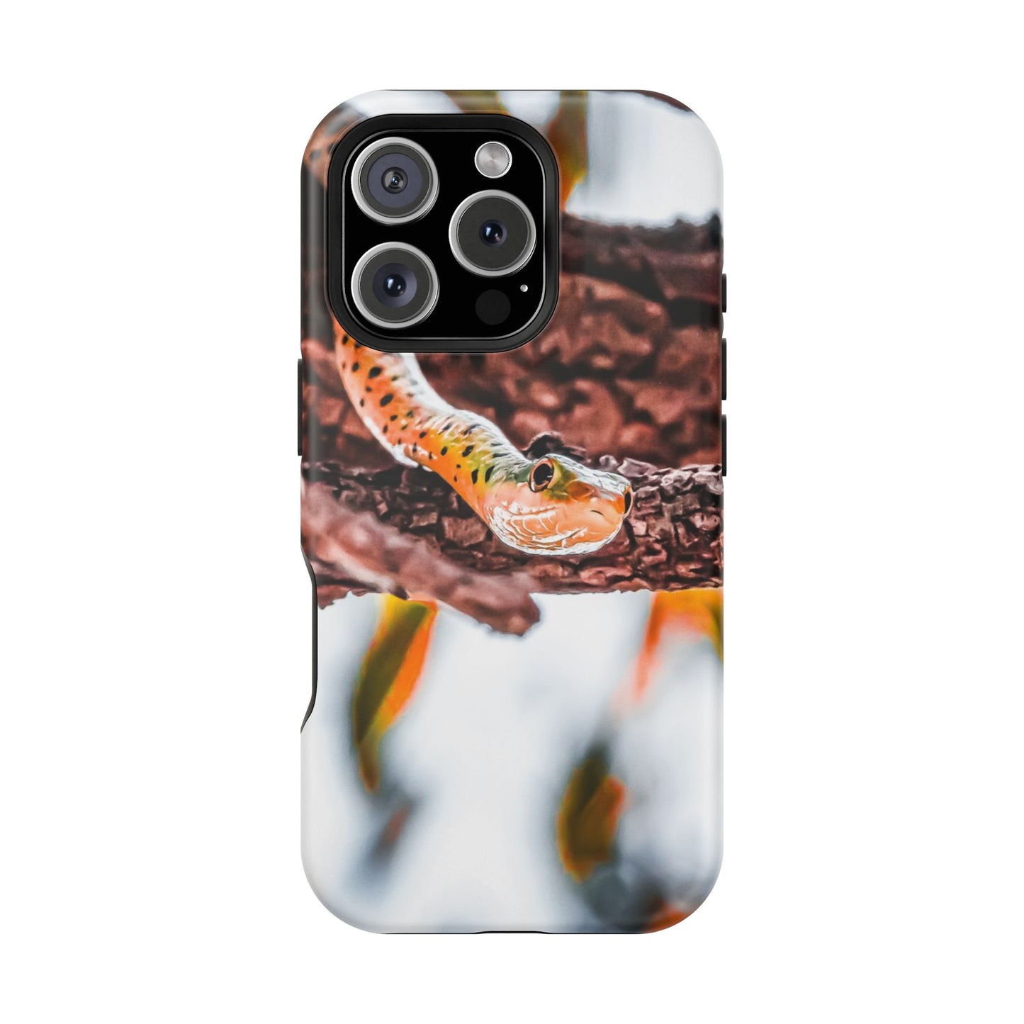 Magsafe® Compatible Tough Cases - Spotted Bush Snake iPhone 16 Pro Matte