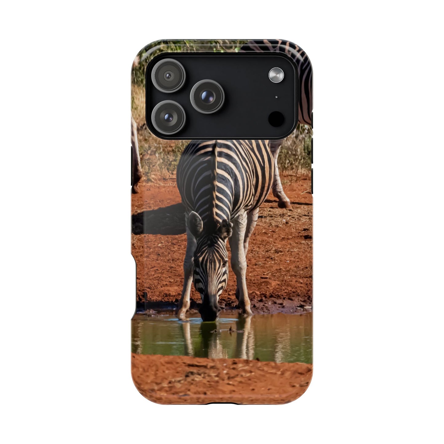 Magsafe® Compatible Tough Cases - Zebra Drinking iPhone 17 Pro Max Glossy