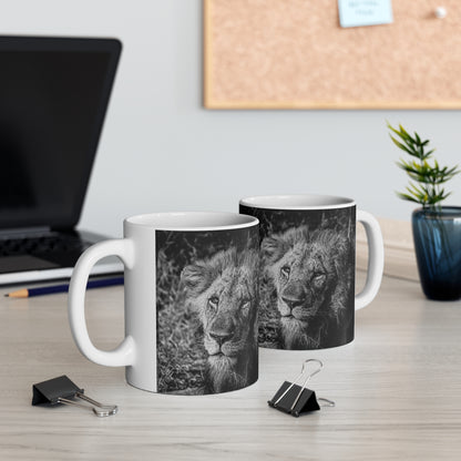 Old Lion Mug B&W