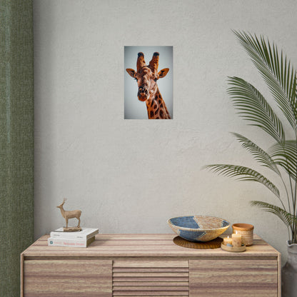 Portrait of Giraffe Poster