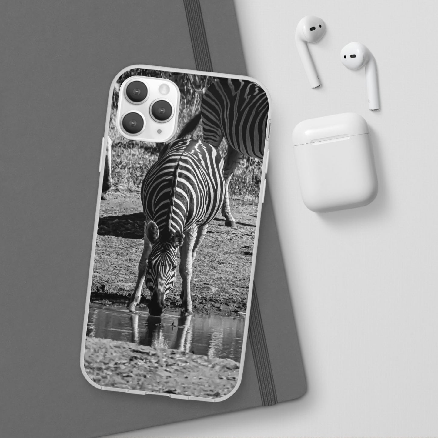 Flexible Zebra Phone Case B&W