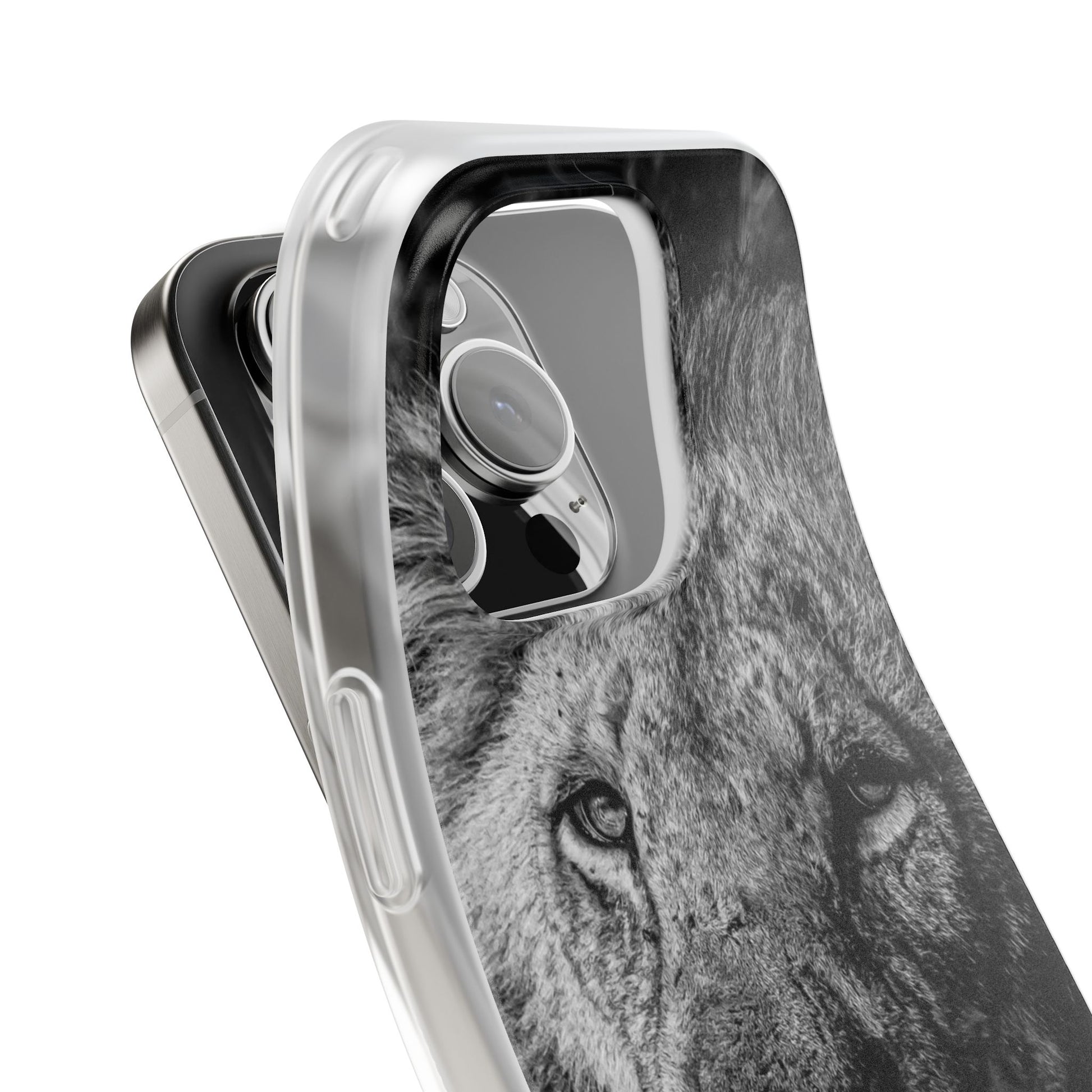 Flexible Lion Phone Cases B&W