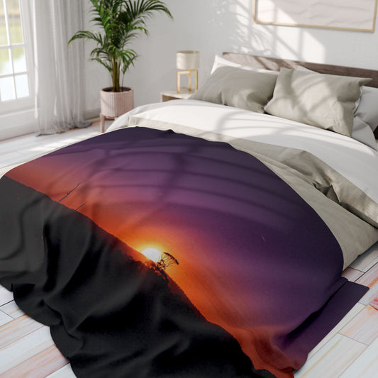 Arctic Fleece Blanket - Purple Sunset