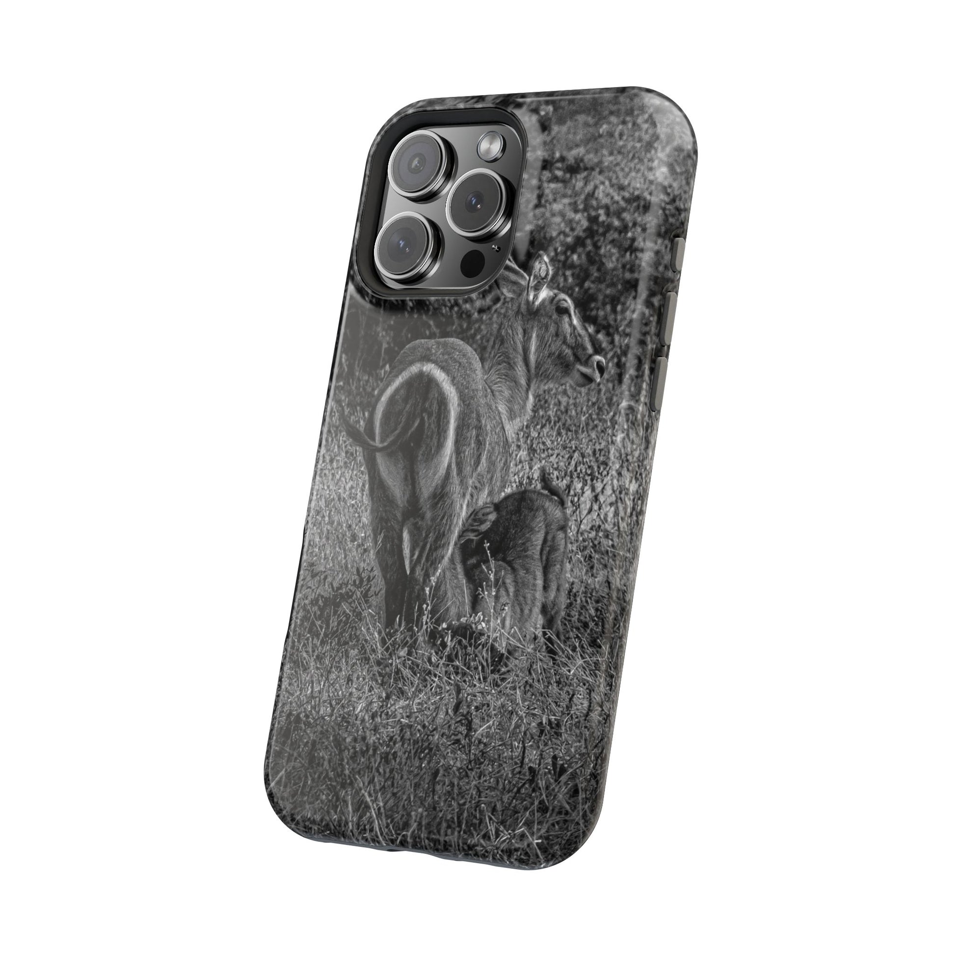 Waterbuck Baby Animal Phone Case - Magsafe B&W