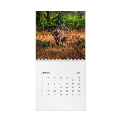 2026 Nature Wildlife Wall Calendar 12" x 12" Matte