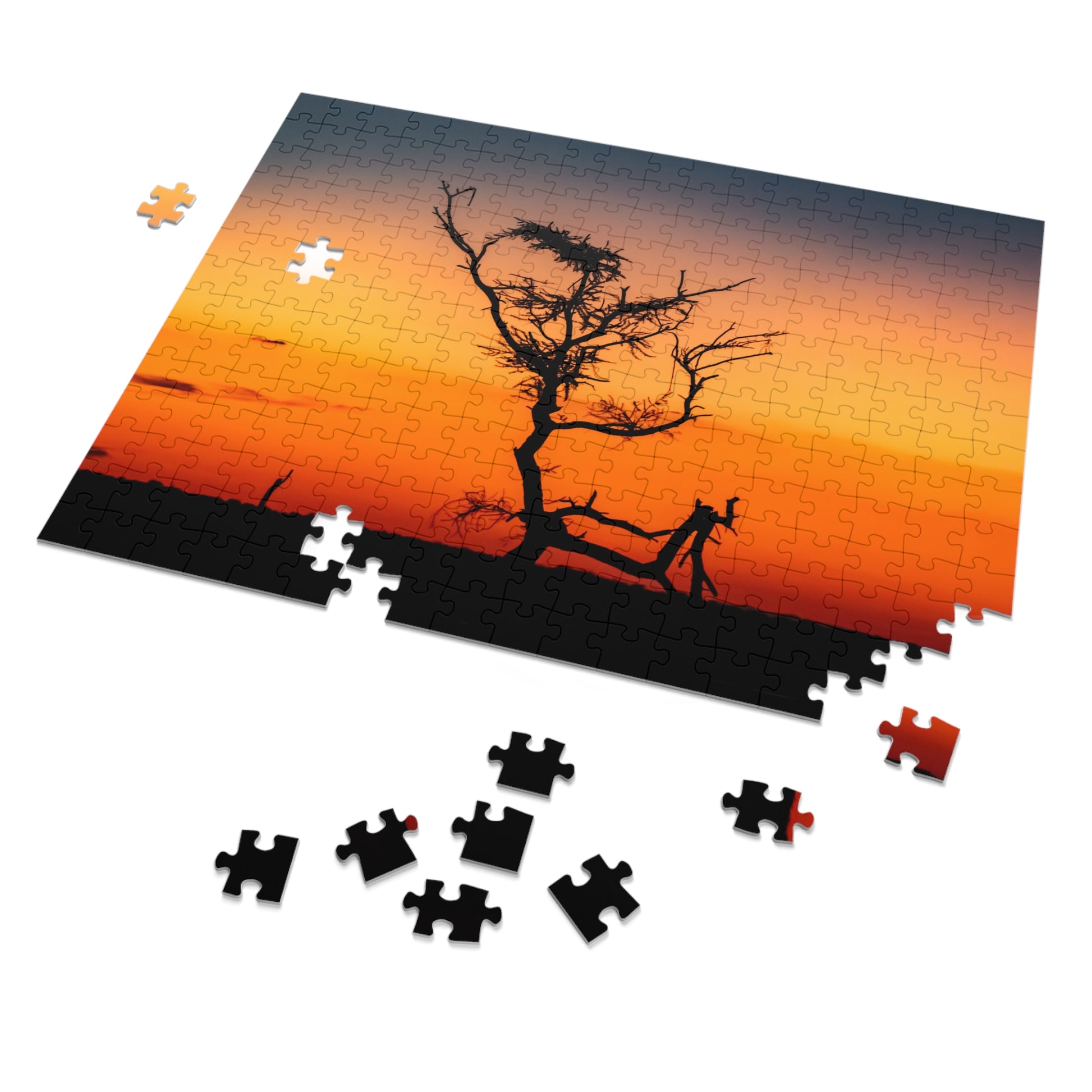 Kalahari Sunset Jigsaw Puzzle with Tin