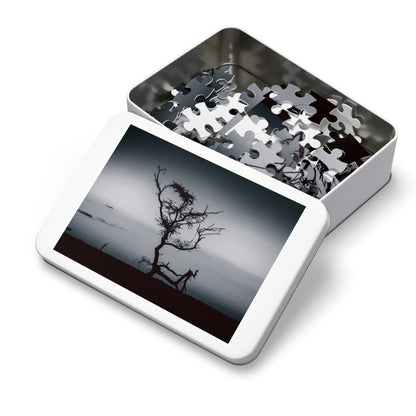 Kalahari Sunset Jigsaw Puzzle with Tin B&W