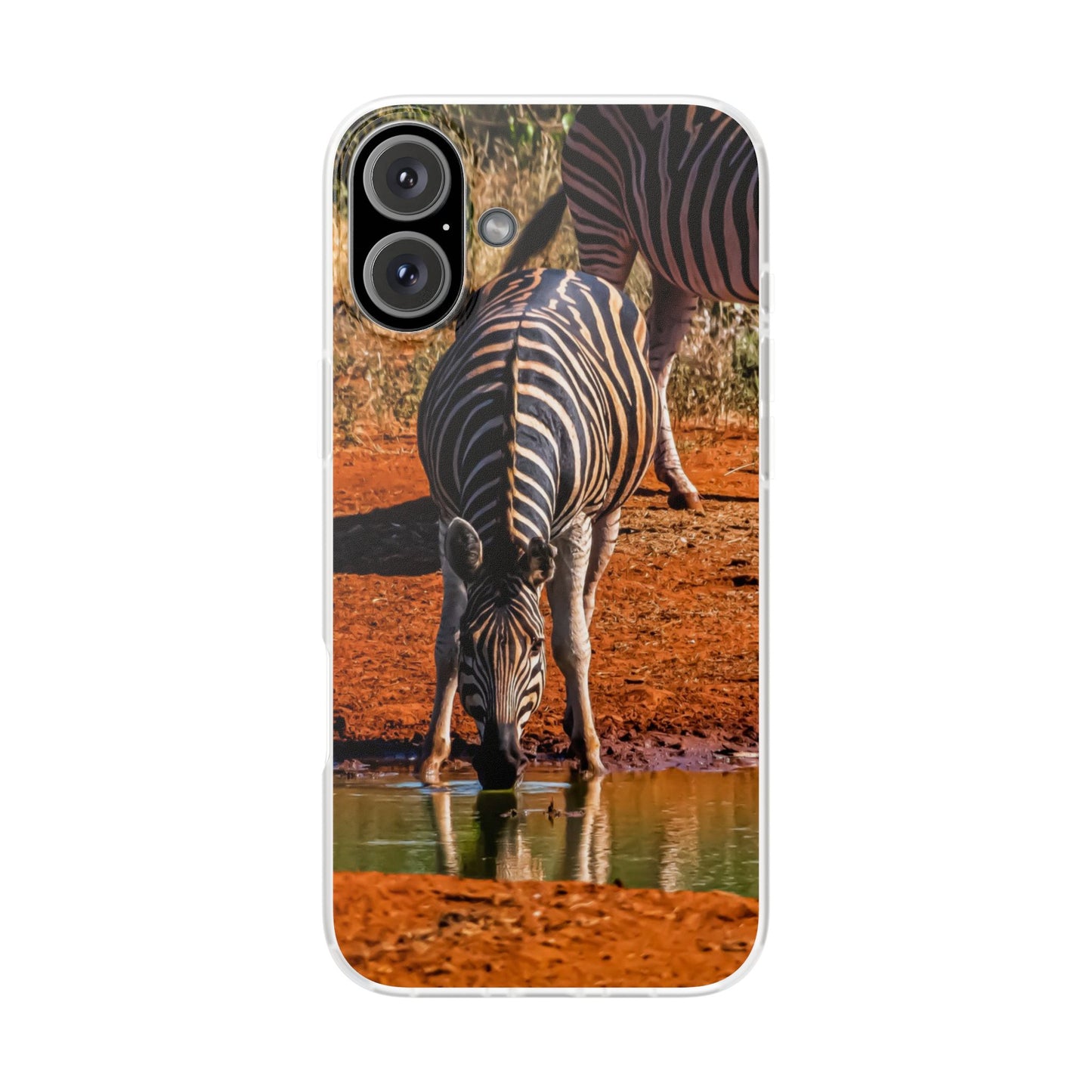 Flexible Zebra Phone Case iPhone 16 Plus