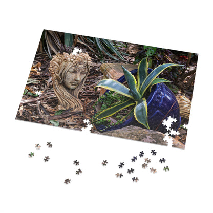 Elven Statue Photo Puzzle with Tin