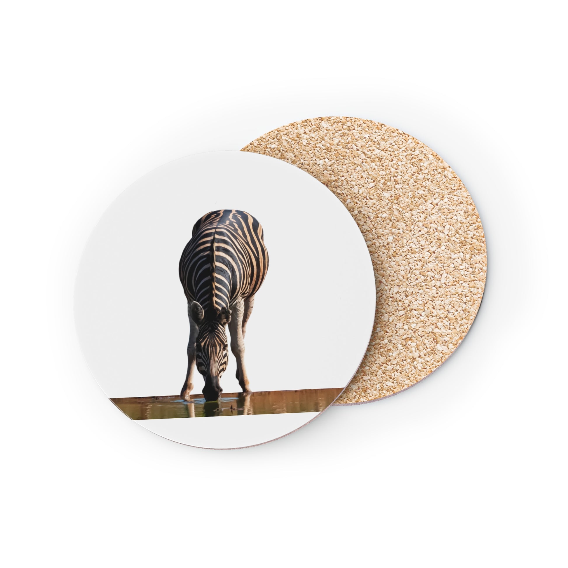 Drinking Zebra Coasters Round 3.7" x 3.7" 1pc