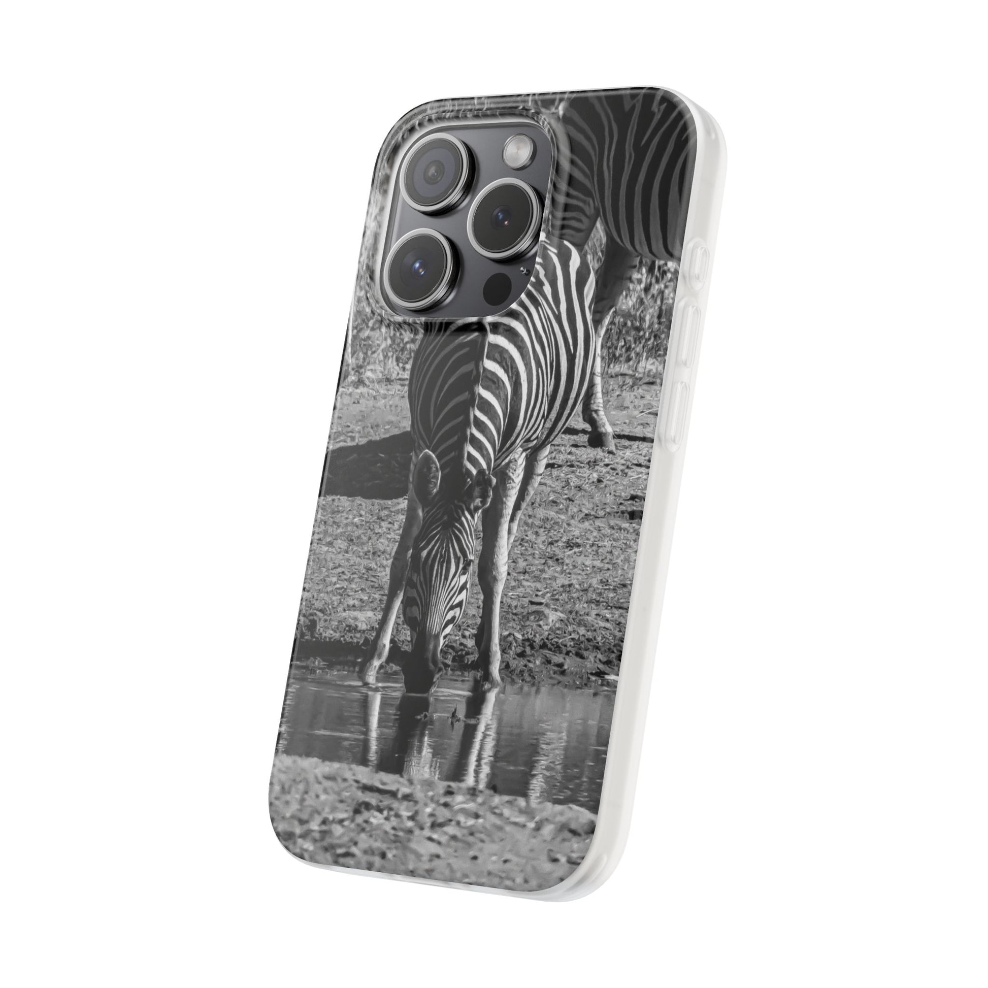 Flexible Zebra Phone Case B&W