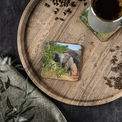 Elephant Coasters For Drinks Square 3.7" x 3.7" 1pc