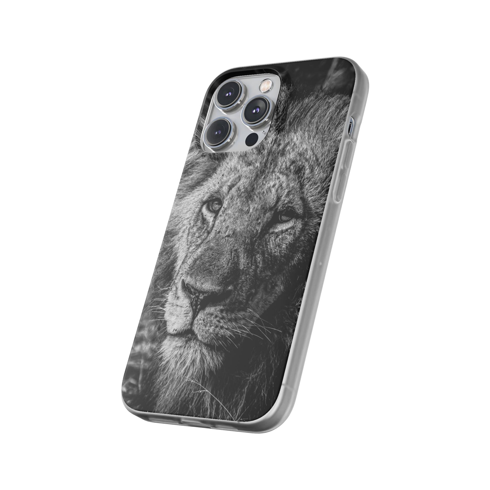 Flexible Lion Phone Cases B&W