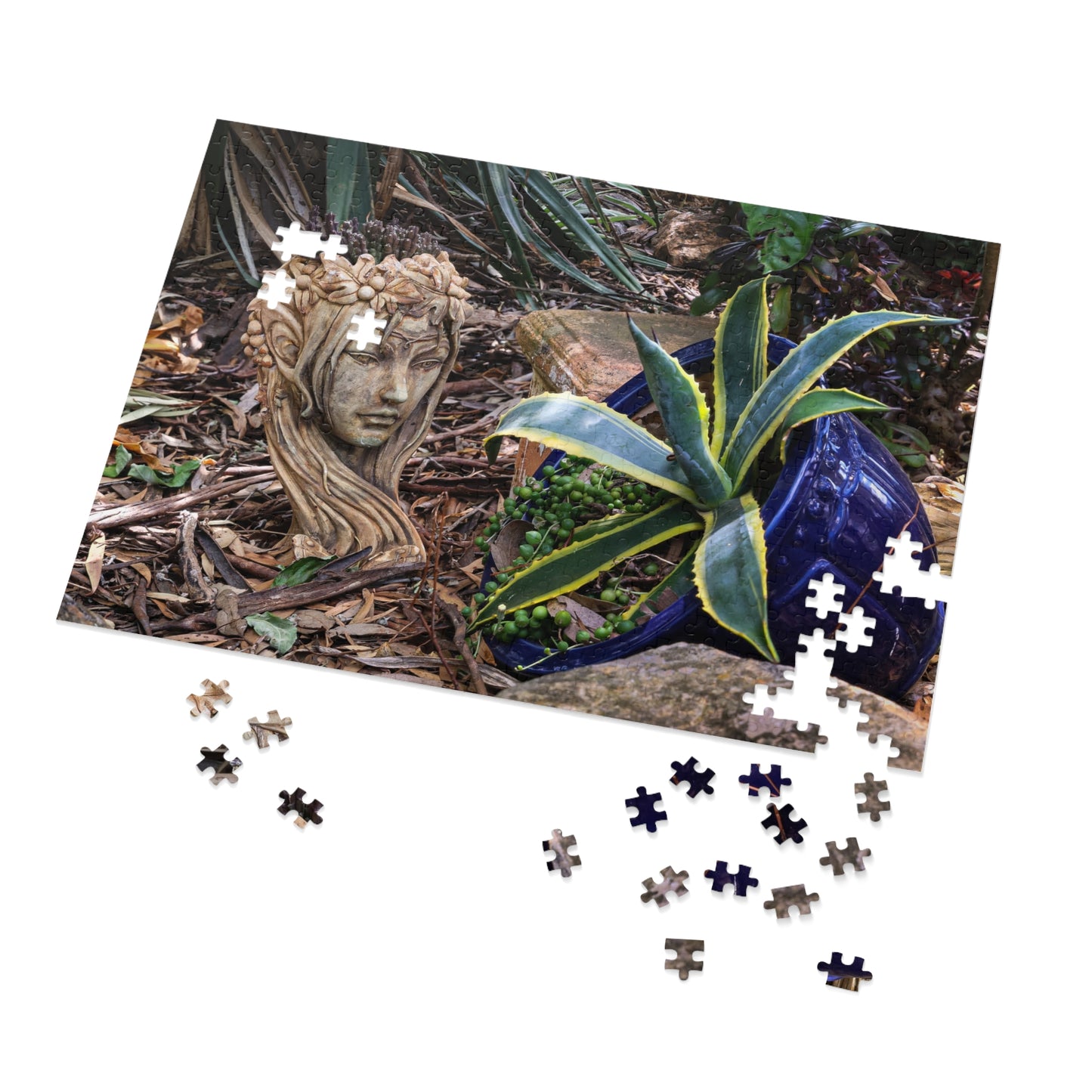 Elven Statue Photo Puzzle with Tin