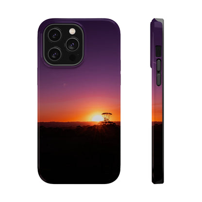 Magsafe® Compatible Tough Cases - Purple Sunset iPhone 14 Pro Max Glossy