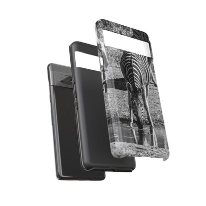 Tough Case - Zebra Drinking B&W