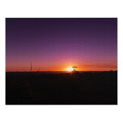 Purple Sunset Jigsaw Puzzle with Tin 14" × 11" (252 pcs)