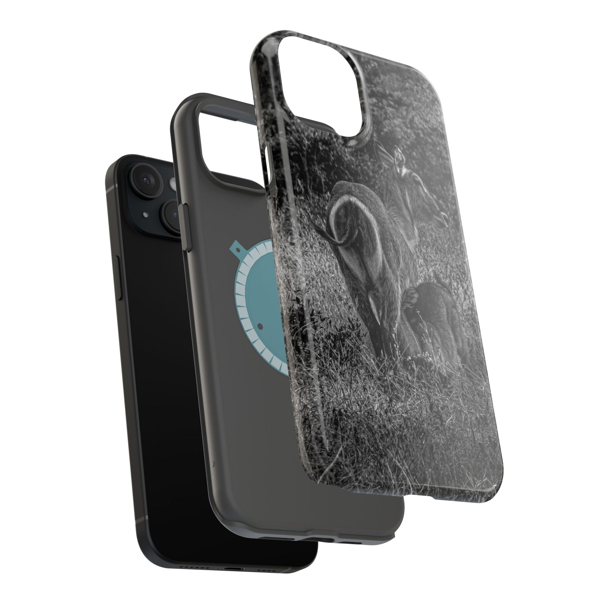 Waterbuck Baby Animal Phone Case - Magsafe B&W