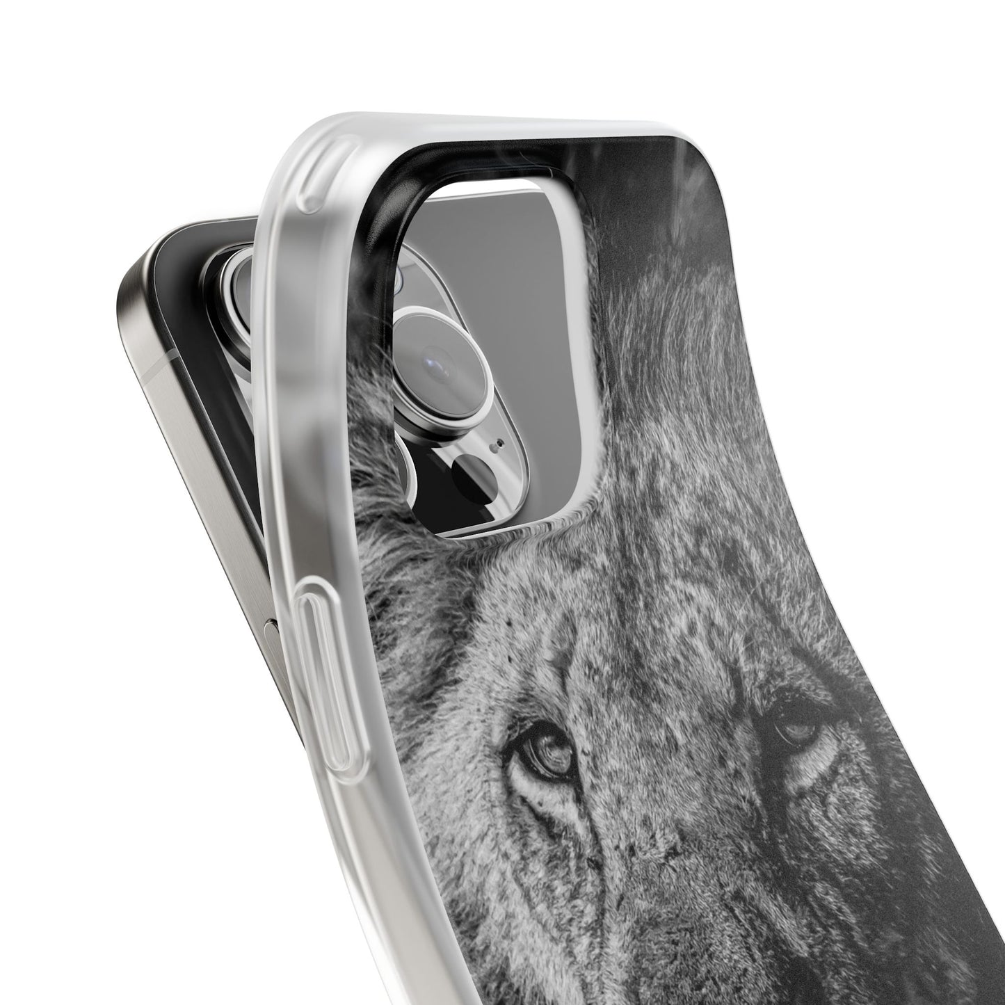 Flexible Lion Phone Cases B&W iPhone 16 Pro Max