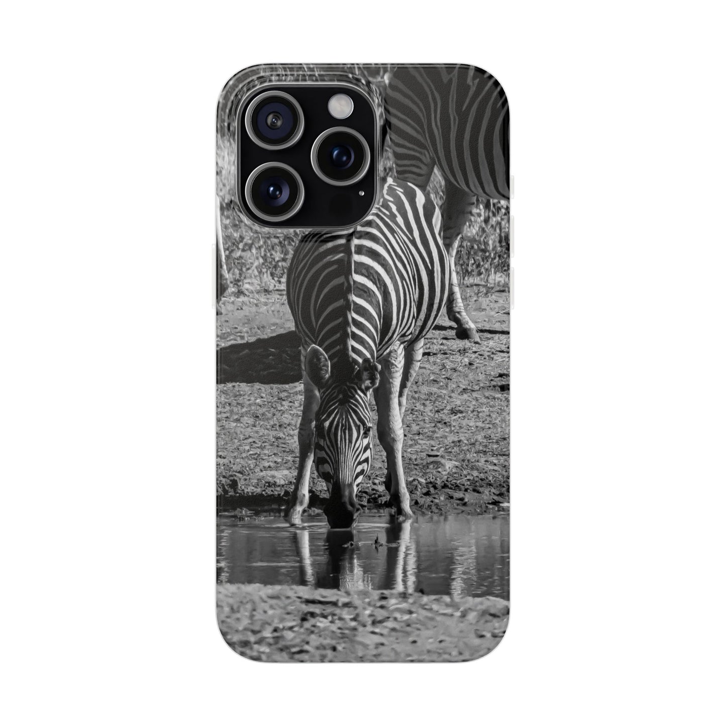 Flexible Zebra Phone Case B&W iPhone 15 Pro Max