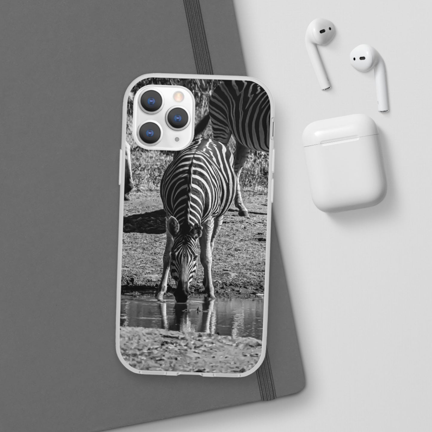 Flexible Zebra Phone Case B&W