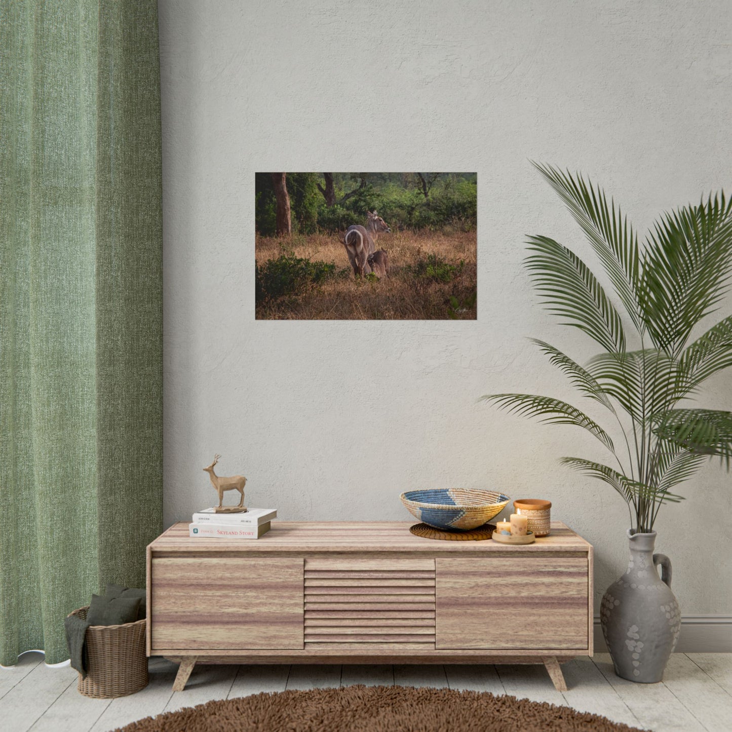 Rolled Posters - Waterbuck and Baby