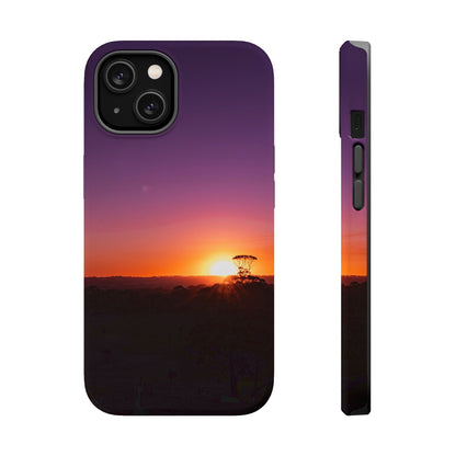 Magsafe® Compatible Tough Cases - Purple Sunset iPhone 14 Matte