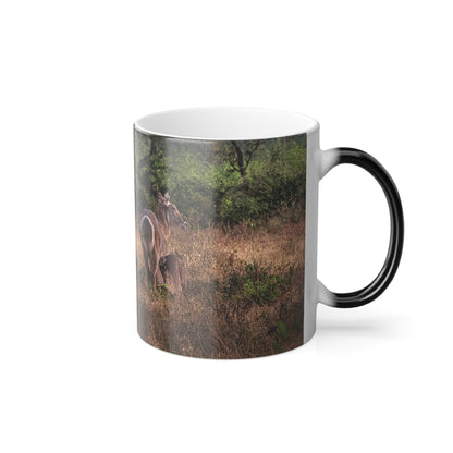 Colour Morphing Mug, 11oz - Waterbuck and Baby