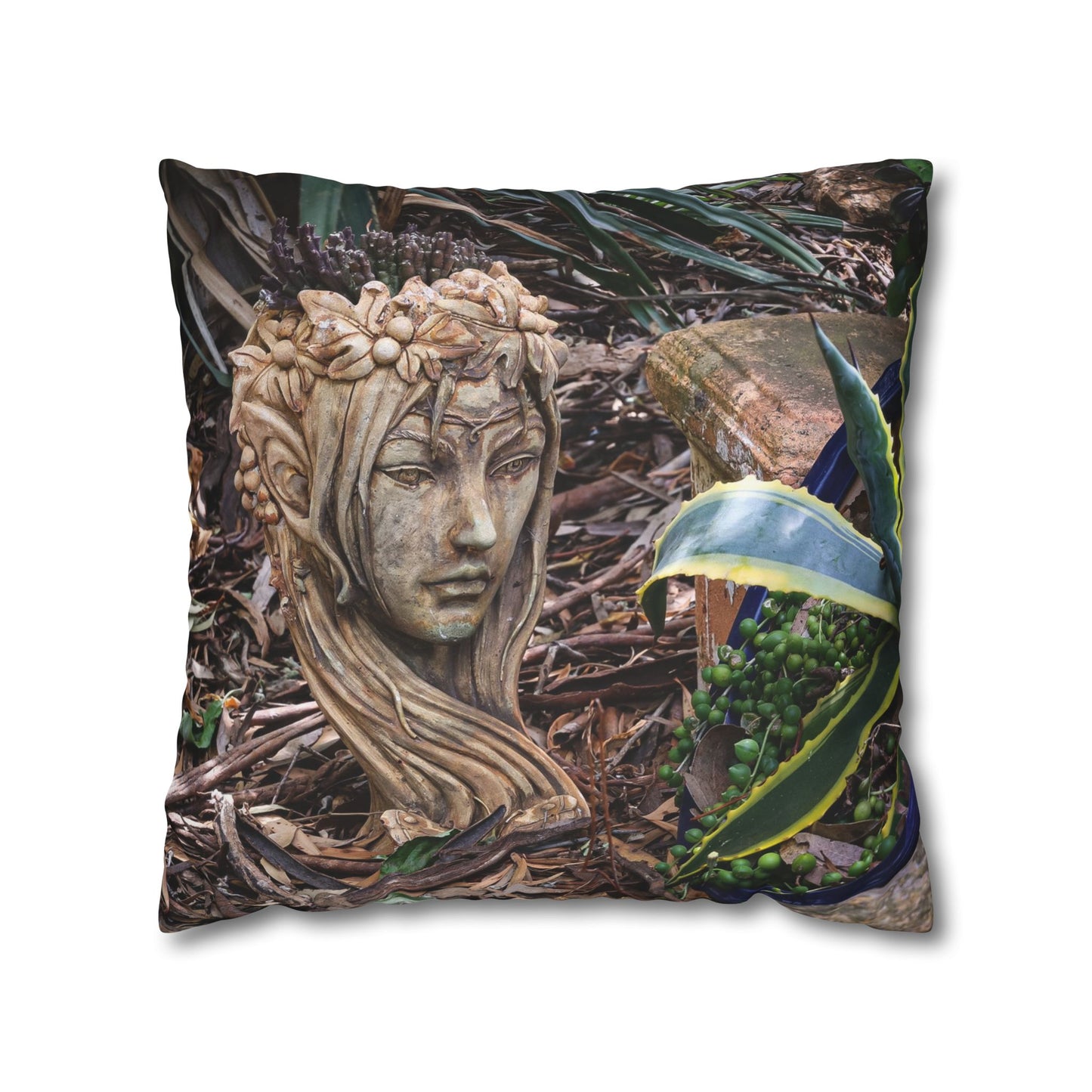 Poly Canvas Pillowcase - Elven Garden