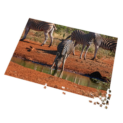 African Zebra Jigsaw Puzzle with Tin