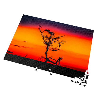 Kalahari Sunset Jigsaw Puzzle with Tin