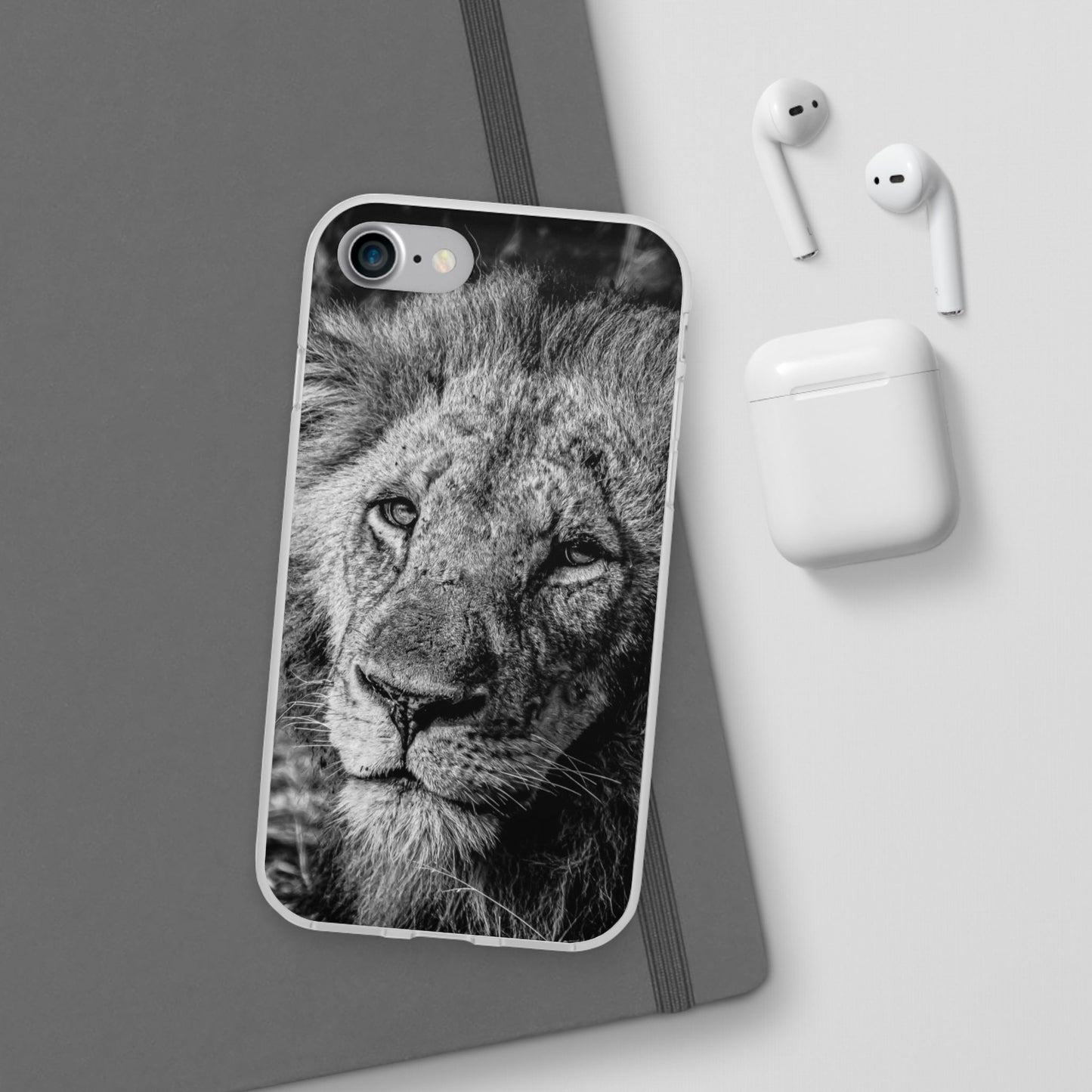 Flexible Lion Phone Cases B&W