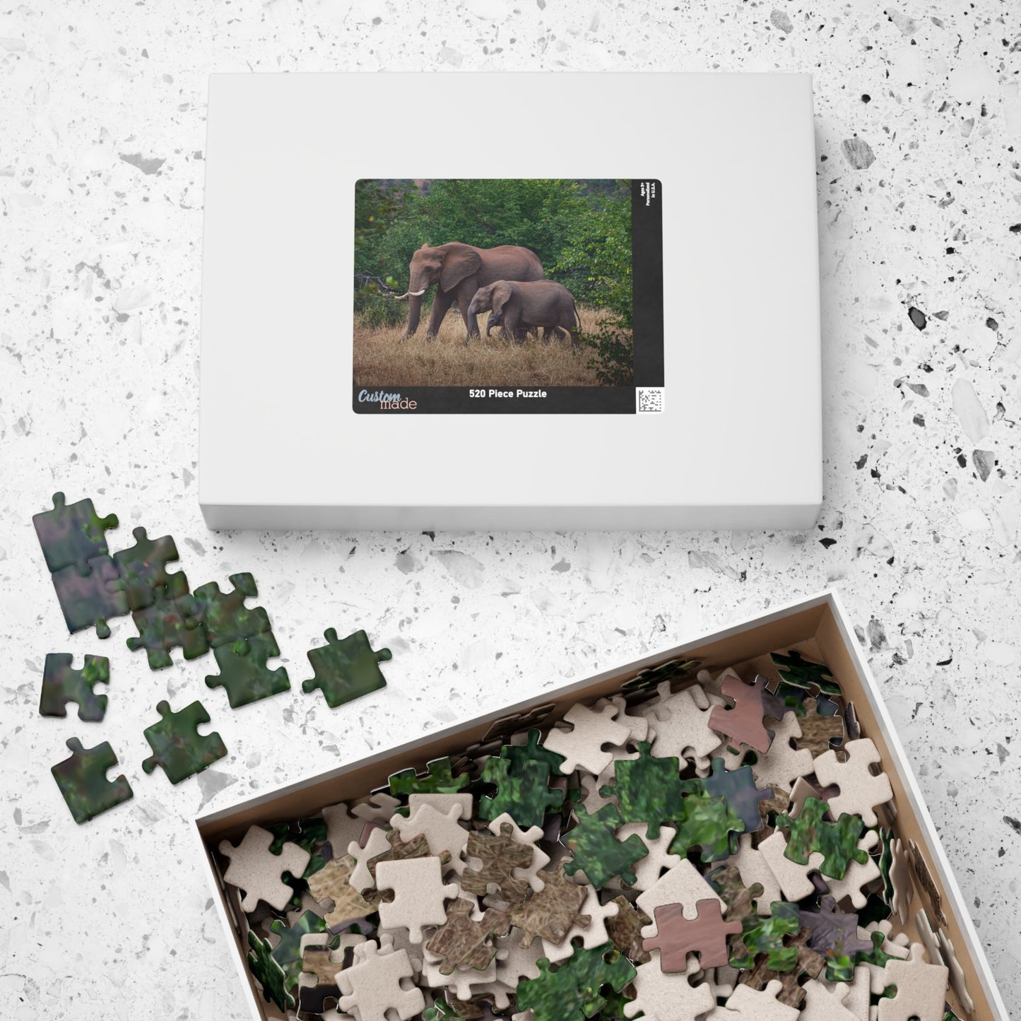 Puzzle (110, 252, 520, 1014-piece) - Elephant Family