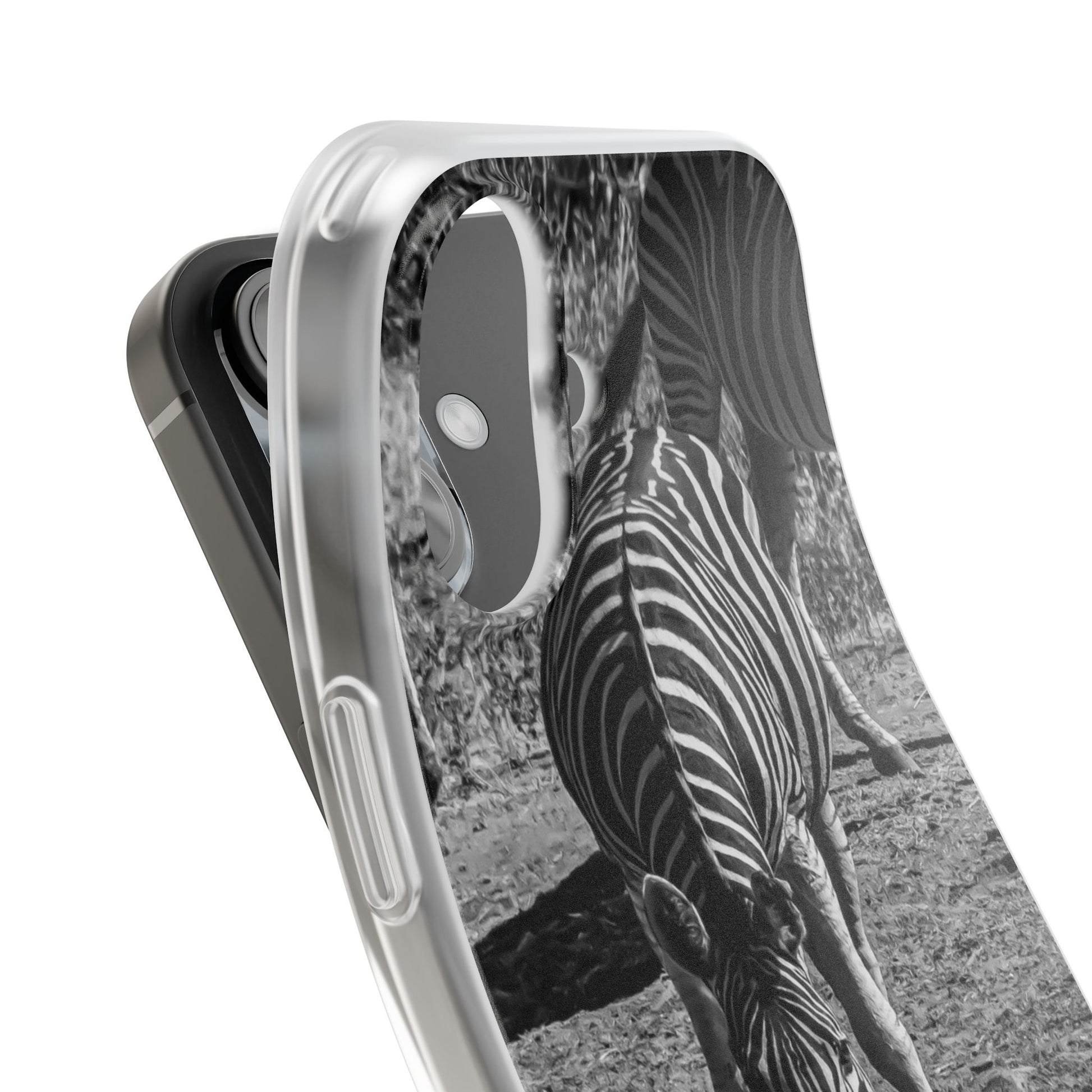 Flexible Zebra Phone Case B&W