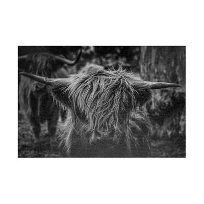 Scottish Highland Cattle Puzzle B&W