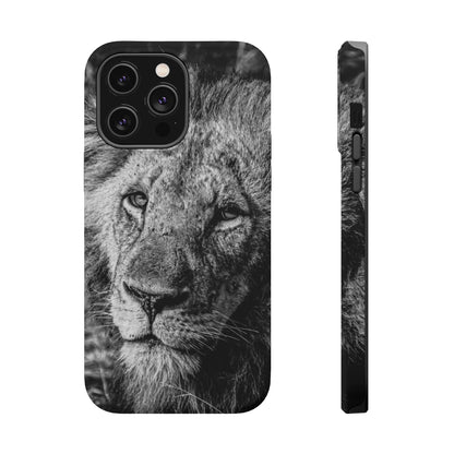 Magsafe® Compatible Tough Cases - Old Lion B&W iPhone 14 Pro Max Matte