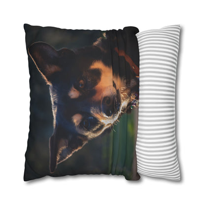 Poly Canvas Pillowcase - Saba the Kelpie