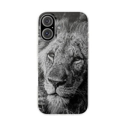 Flexible Lion Phone Cases B&W iPhone 16