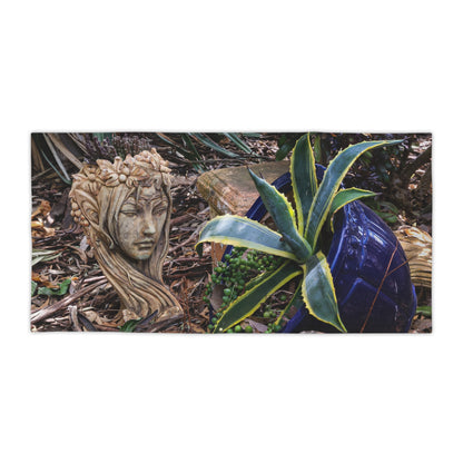 Beach Towels - Elven Lady Statue